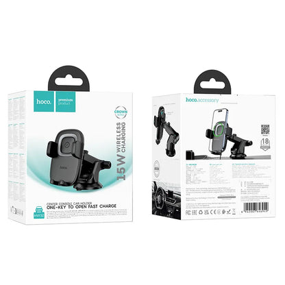 Langaton Autolaturi HOCO HW32, 15W, 1.67A, Musta