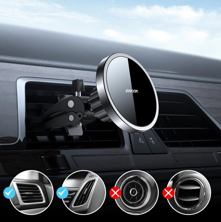Langaton Autolaturi Joyroom JR-ZS240 Air Vent, 15W, 1.67A, Musta