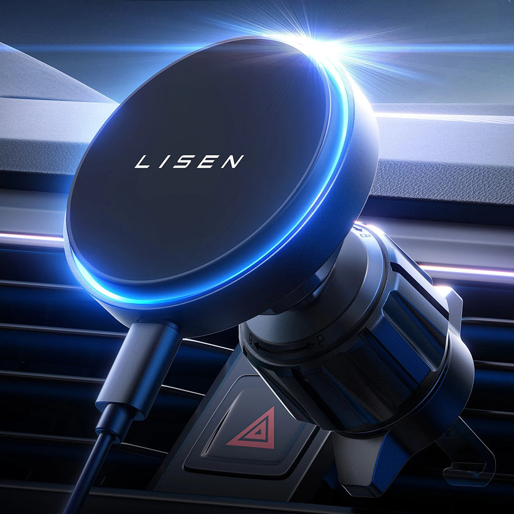 Lisen Wireless Car Charger, 15W, 1.67A, Black YL0223070007