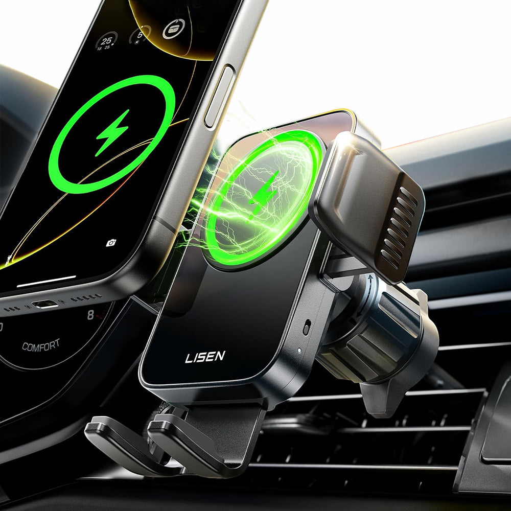 Lisen W605 Wireless Car Charger, 15W, 1.67A, Black YL0225030014