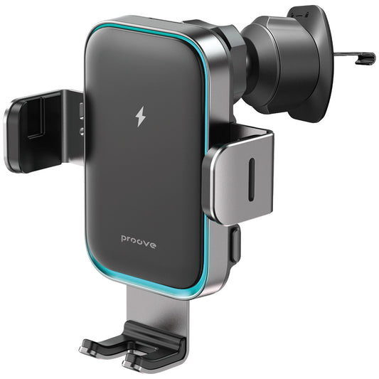 Langaton Autolaturi Proove Triple Clamp Pro, 15W, 1.67A, Harmaa WHTP15010004