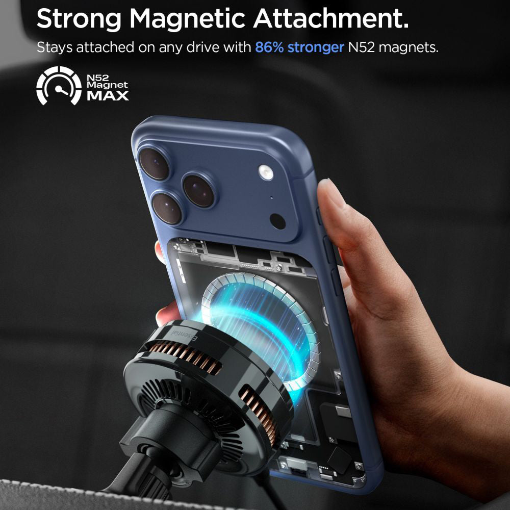 Langaton Autolaturi Spigen Essential, 25W, 1.67A, Musta