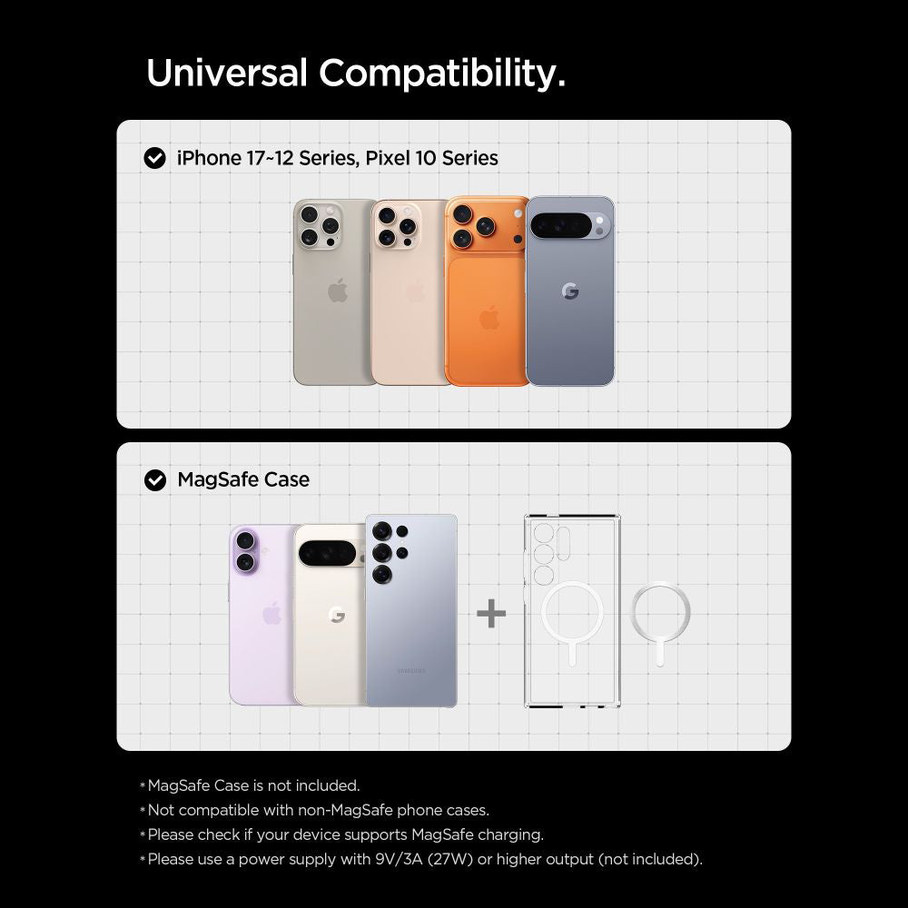 Spigen EV15MAQ Essential langaton autolaturi, 15W, 1.67A, Musta ACP10513