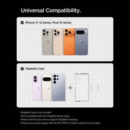 Spigen EV15MAQ Essential langaton autolaturi, 15W, 1.67A, Musta ACP10513