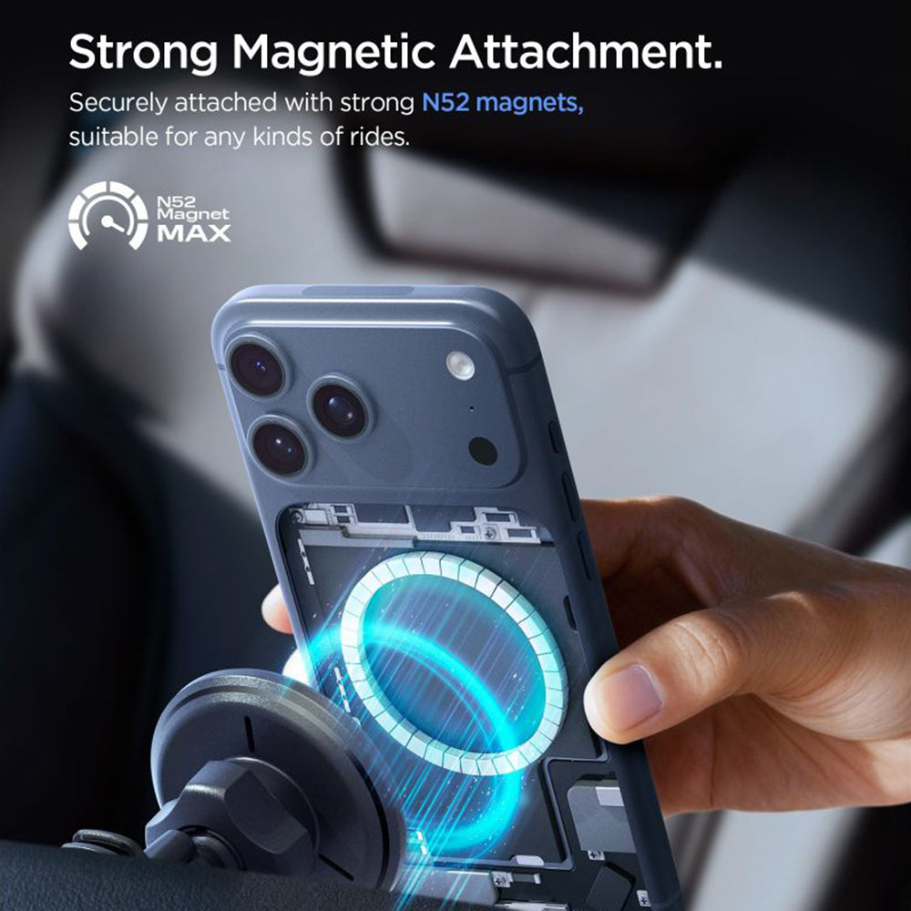 Spigen EV15MAQ Essential langaton autolaturi, 15W, 1.67A, Musta ACP10513