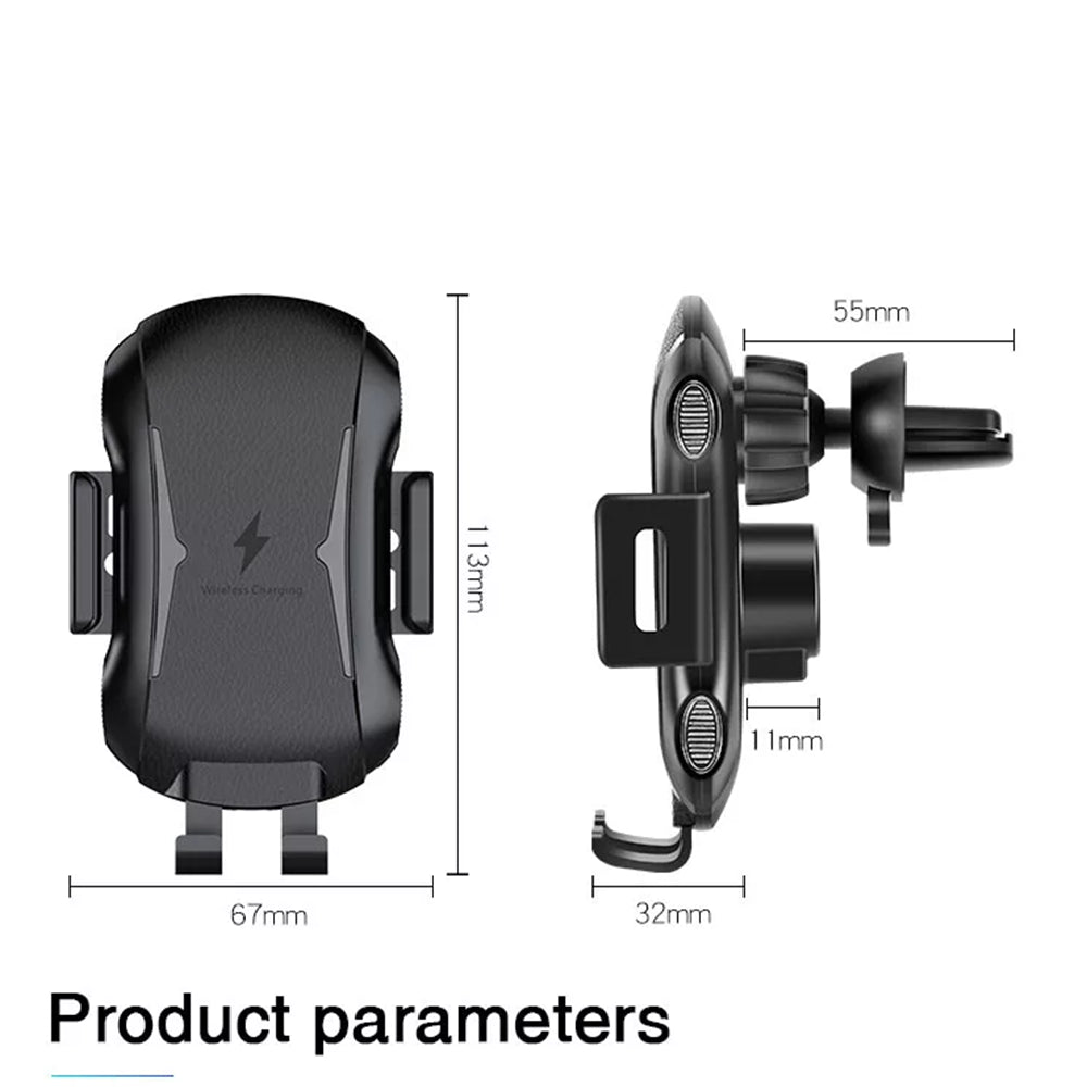 Langaton Autolaturi Techsuit CAPD032 Premium, 10W, 1.1A, Musta