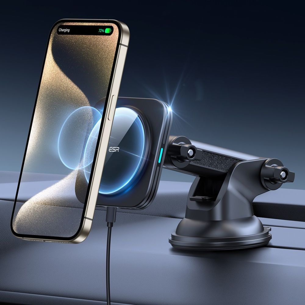 ESR Halolock Dash Wireless Car Charger, 15W, 1.67A, Black