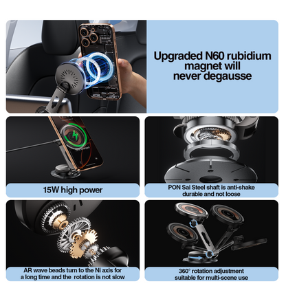 XO Design CX036 Langaton Autolaturi, 15W, 1.67A, Musta