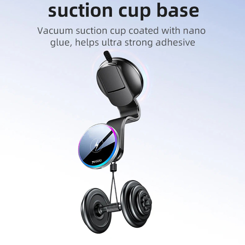 Yesido C292 Wireless Car Charger, 15W, 1.67A, Black