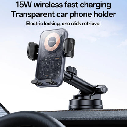 Yesido C307 Langaton Autolaturi, 15W, 1.67A, Musta