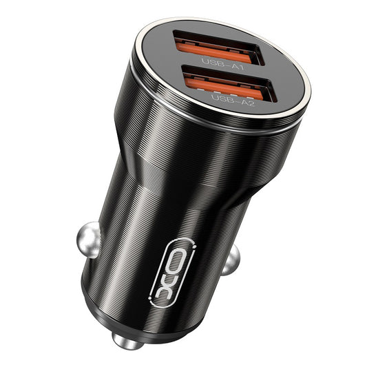 Autolaturi XO Design CC48, 12W, 2.4A, Musta