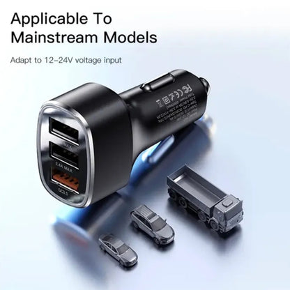 Autolaturi Yesido Y46, 42W, 3A, 3 x USB-A, Musta