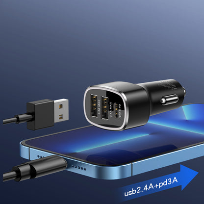 Autolaturi Yesido Y47, 49W, 3A, 2 x USB-A - 1 x USB-C, Musta