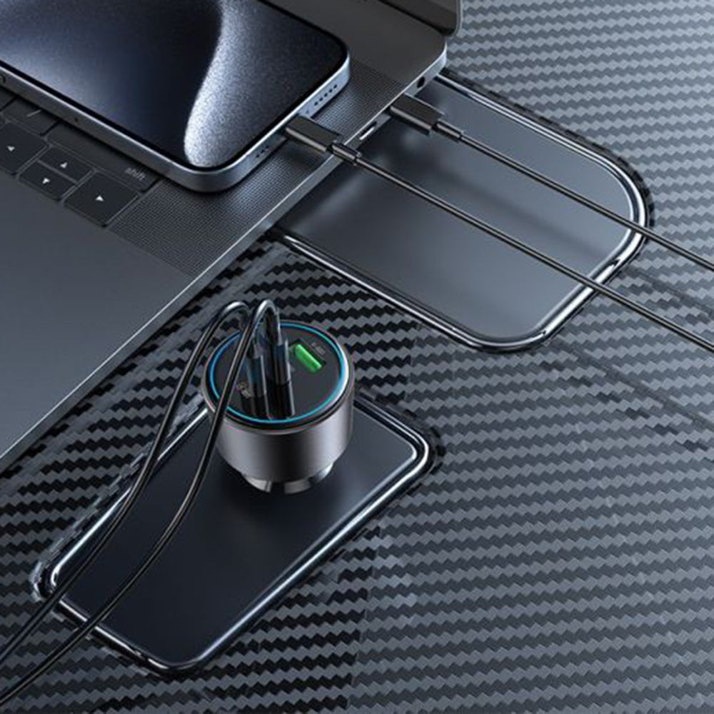 Autolaturi Yesido Y59, 200W, 5A, 1 x USB-A - 2 x USB-C, Musta