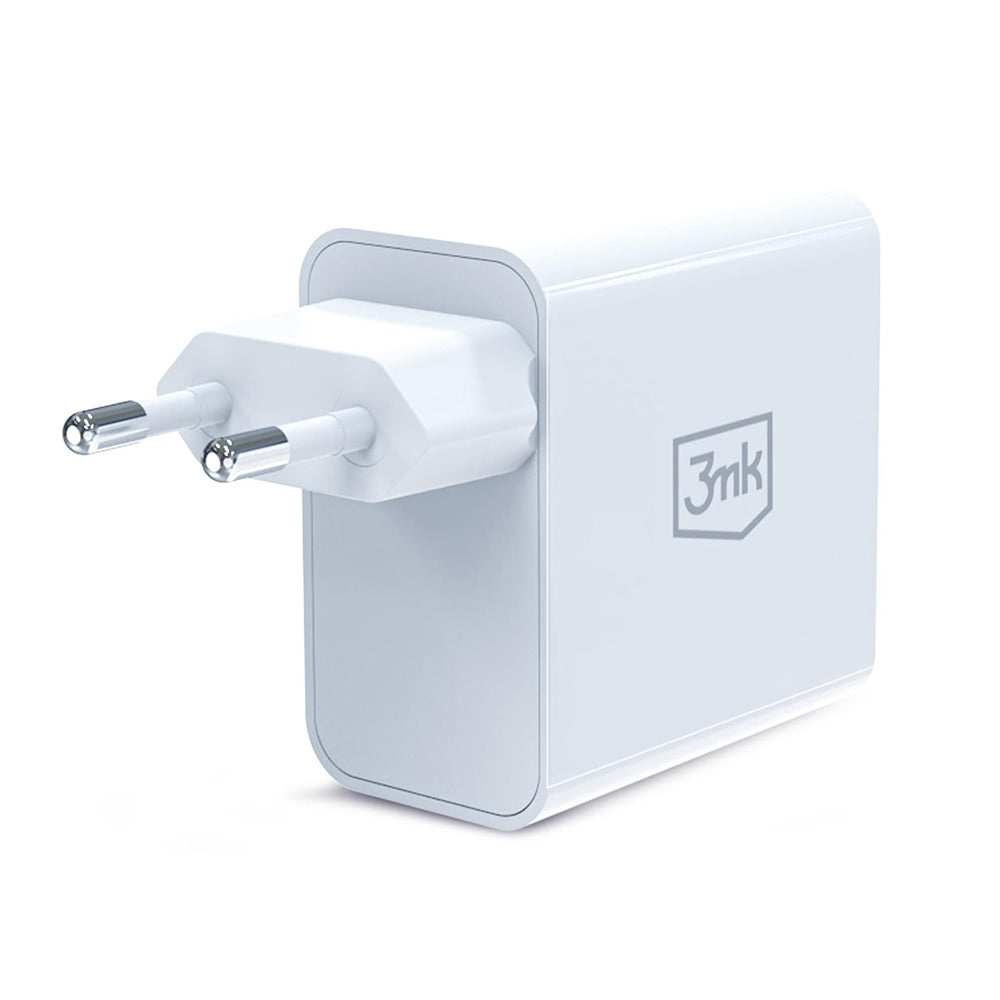 Verkkolaturi 3MK FlowPower, 45W, 1 x USB-A - 1 x USB-C, Valkoinen