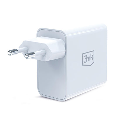 Verkkolaturi 3MK FlowPower, 45W, 1 x USB-A - 1 x USB-C, Valkoinen
