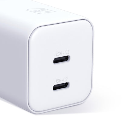 3MK Hyper verkkolaturi, 45W, 2 x USB-C, valkoinen