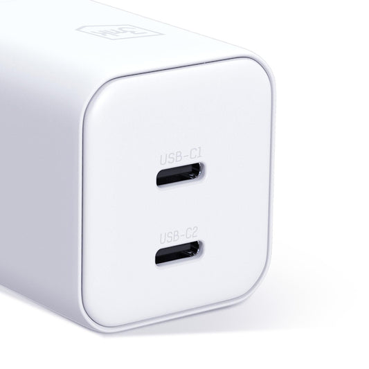 3MK Hyper verkkolaturi, 45W, 2 x USB-C, valkoinen