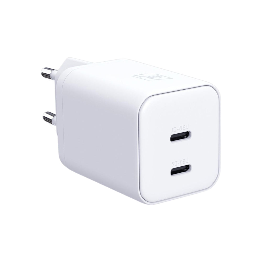 3MK Hyper verkkolaturi, 45W, 2 x USB-C, valkoinen