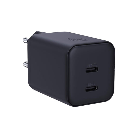 3MK Hyper verkkolaturi, 45W, 2 x USB-C, Musta