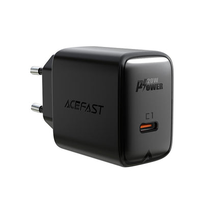 Verkkolaturi Acefast A1, 20W, 3A, 1 x USB-C, Musta