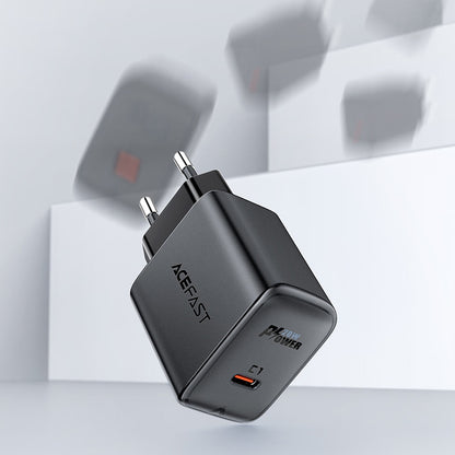 Verkkolaturi Acefast A1, 20W, 3A, 1 x USB-C, Musta