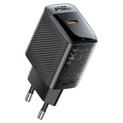 Verkkolaturi Acefast A102, 30W, 3A, 1 x USB-C, Musta