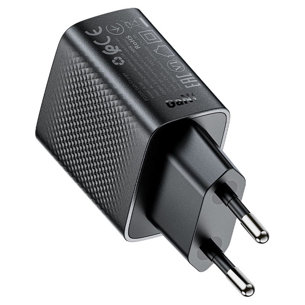 Verkkolaturi Acefast A102, 30W, 3A, 1 x USB-C, Musta