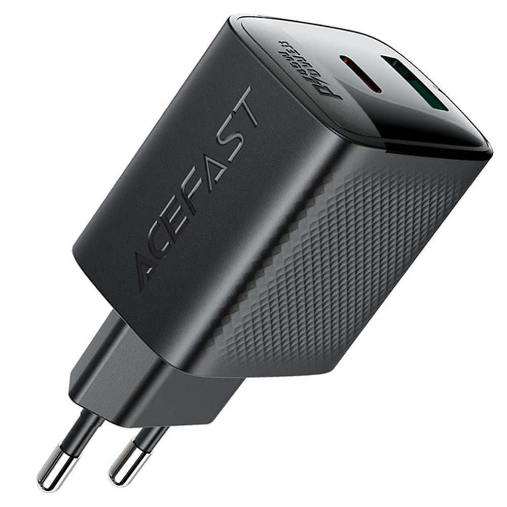 Verkkolaturi Acefast A106, 45W, 3A, 1 x USB-A - 1 x USB-C, Musta