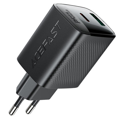 Verkkolaturi Acefast A106, 45W, 3A, 1 x USB-A - 1 x USB-C, Musta