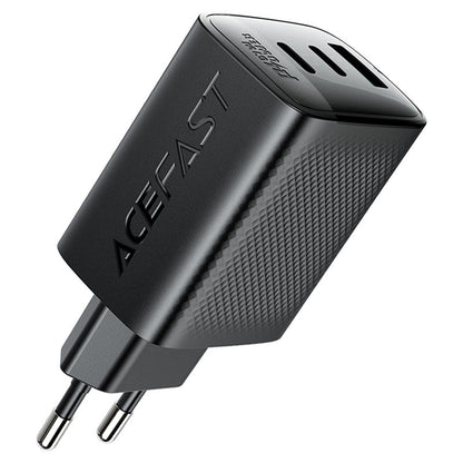 Acefast A108 -verkkolaturi, 67W, 3A, 1 x USB-A - 2 x USB-C, Musta