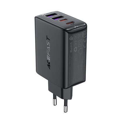 Acefast A61 verkkolaturi, 45W, 3A, 2 x USB-A - 2 x USB-C, Musta