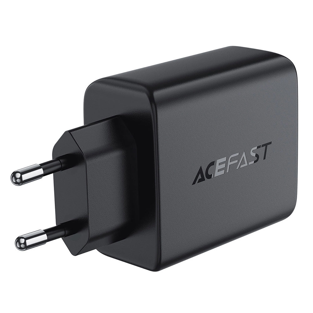 Acefast A61 verkkolaturi, 45W, 3A, 2 x USB-A - 2 x USB-C, Musta