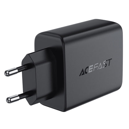 Acefast A61 verkkolaturi, 45W, 3A, 2 x USB-A - 2 x USB-C, Musta