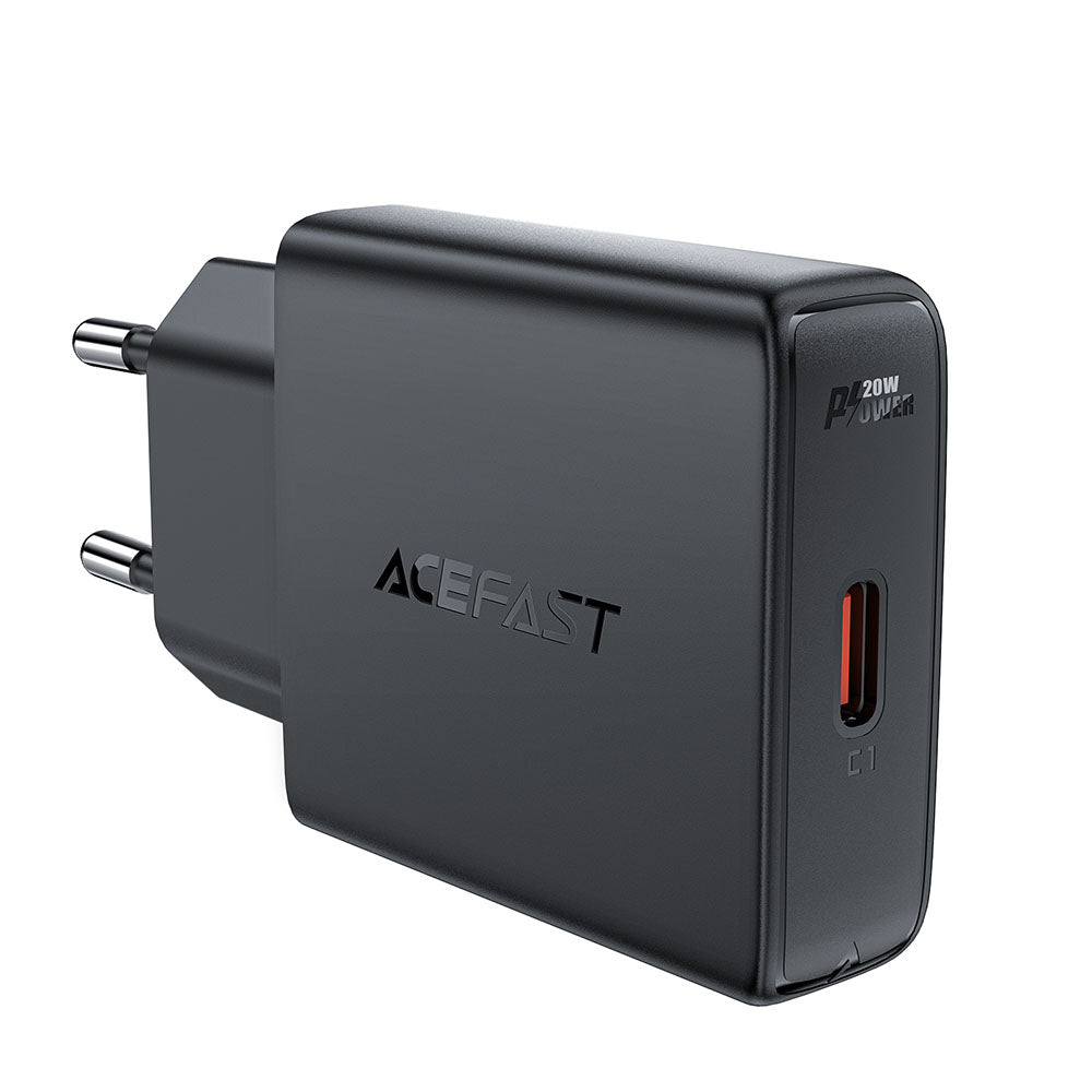 Verkkolaturi Acefast A65, 20W, 3A, 1 x USB-C, Musta