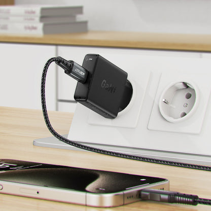Verkkolaturi Acefast A65, 20W, 3A, 1 x USB-C, Musta