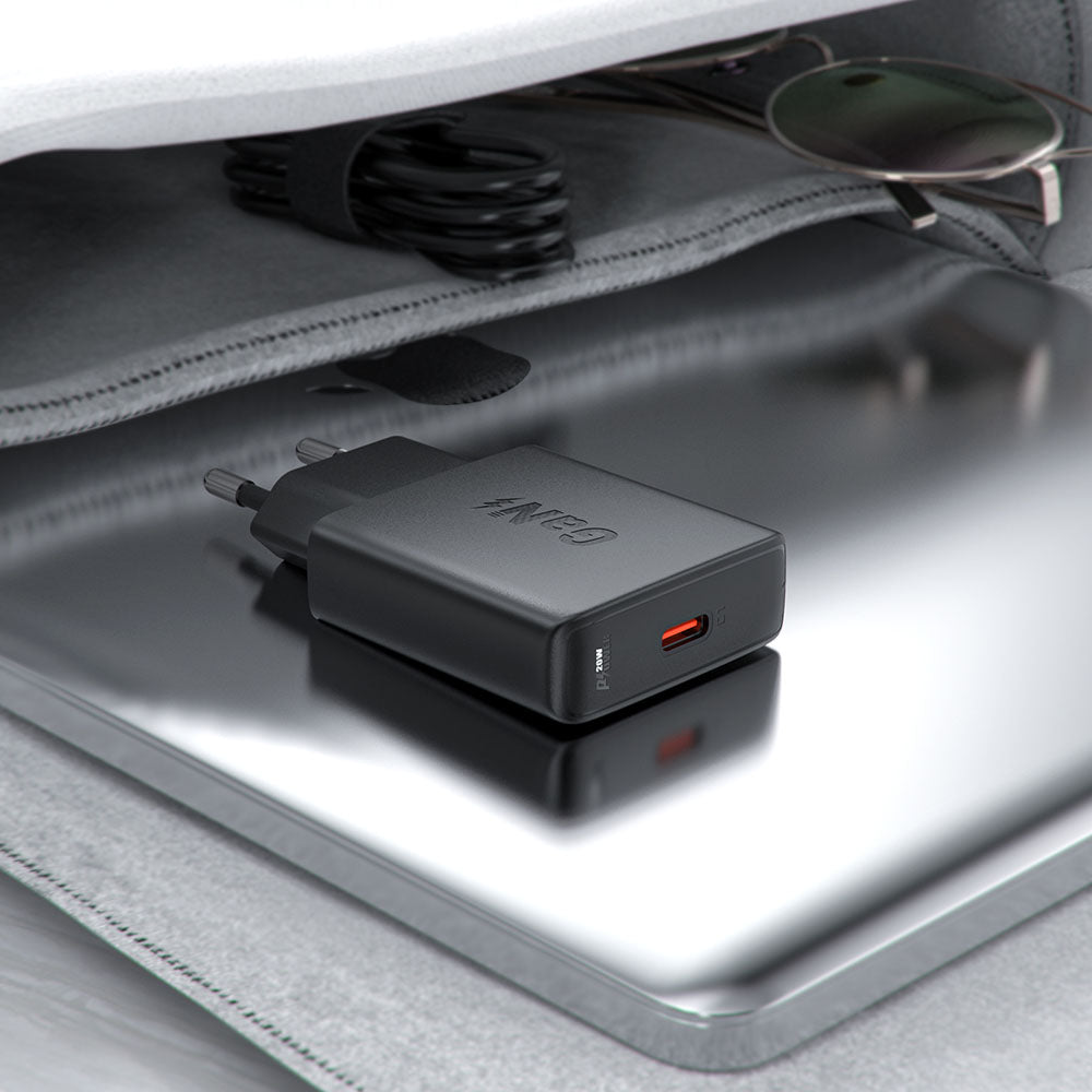 Verkkolaturi Acefast A65, 20W, 3A, 1 x USB-C, Musta