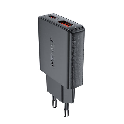 Verkkolaturi Acefast A69, 30W, 3A, 1 x USB-A - 1 x USB-C, Musta
