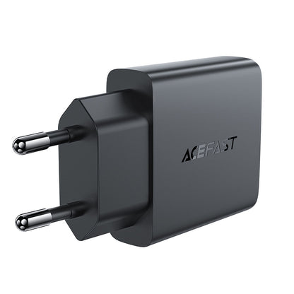 Verkkolaturi Acefast A69, 30W, 3A, 1 x USB-A - 1 x USB-C, Musta