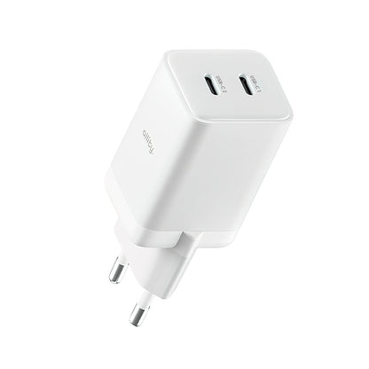 Allity-verkkolaturi. ATC-01-45WCC Fast, 45W, 3A, 2 x USB-C, Valkoinen