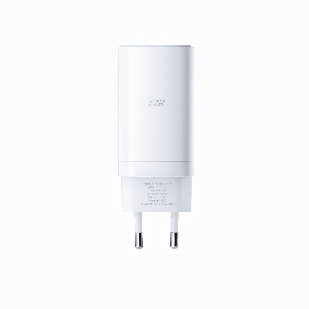 Allity-verkkolaturi. ATC-01-65WACC Fast, 65W, 3.25A, 1 x USB-A - 2 x USB-C, Valkoinen