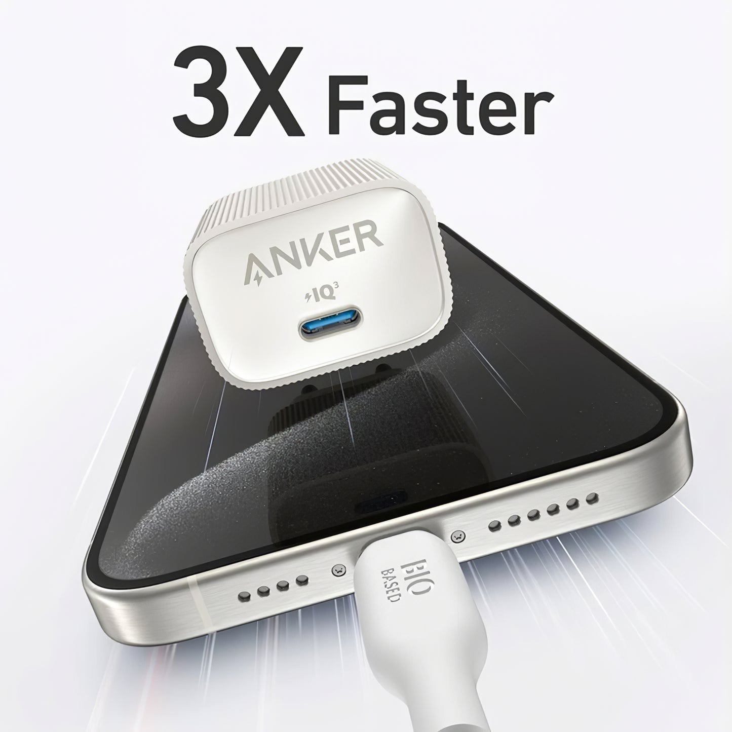 Verkkolaturi Anker 511 Nano 4, 30W, 3A, 1 x USB-C, valkoinen A2337G21 