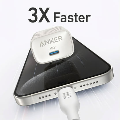 Verkkolaturi Anker 511 Nano 4, 30W, 3A, 1 x USB-C, valkoinen A2337G21 
