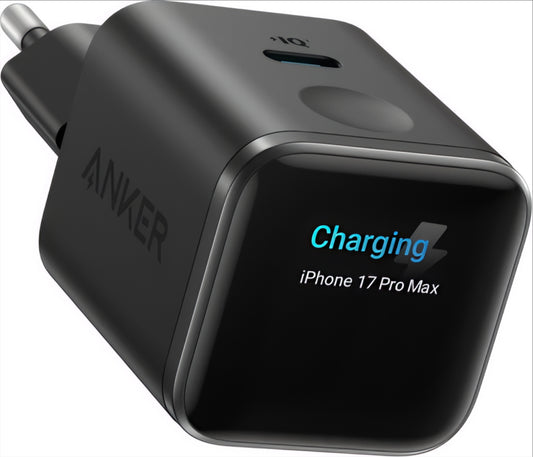 Anker Nano Charger Display -verkkolaturi, 45W, 3A, 1 x USB-C, Musta A121DG11