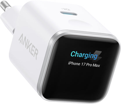 Anker Nano Display verkkolaturi, 45W, 3A, 1 x USB-C, Valkoinen A121DG21