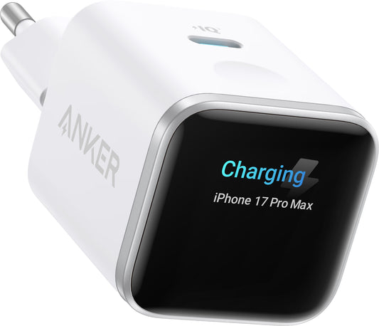 Anker Nano Display verkkolaturi, 45W, 3A, 1 x USB-C, Valkoinen A121DG21