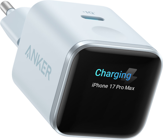 Anker Nano Display verkkolaturi, 45W, 3A, 1 x USB-C, Sininen A121DG31