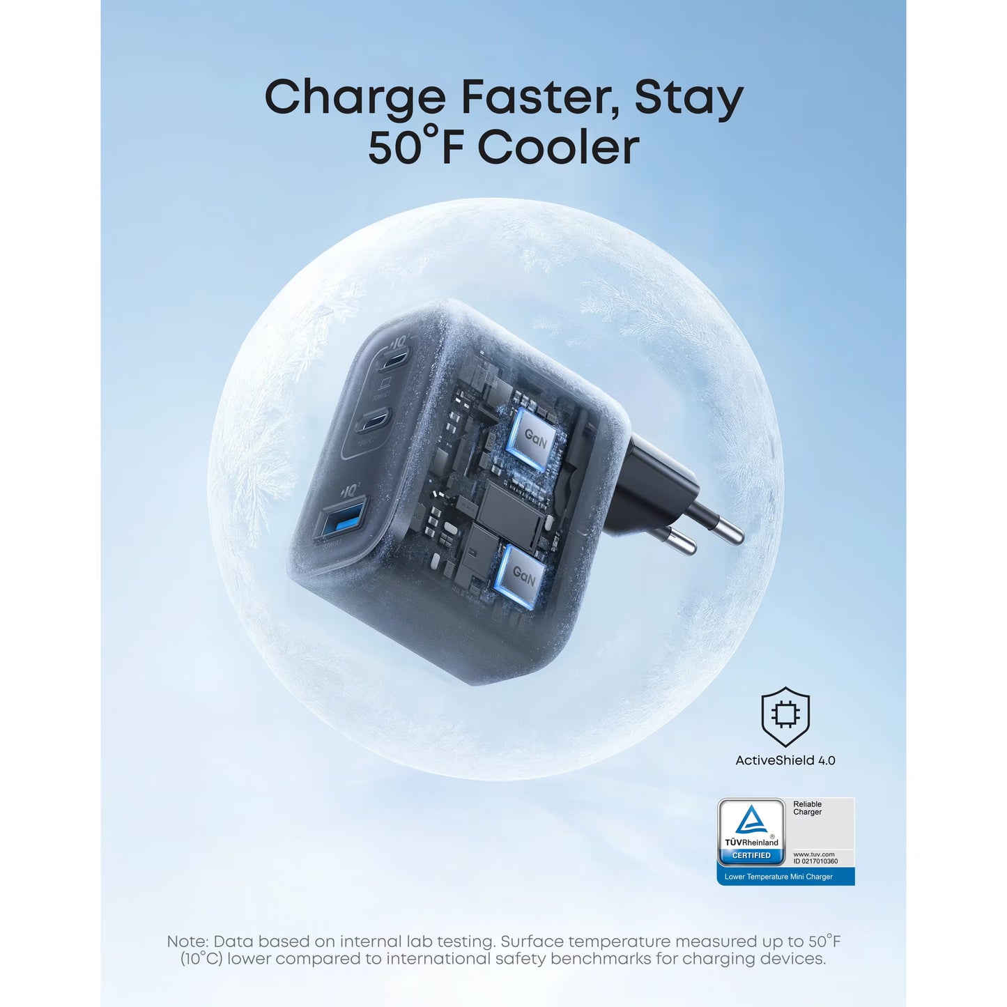 Anker Nano -verkkolaturi, 70W, 3.5A, 1 x USB-A - 2 x USB-C, Musta A121AL11