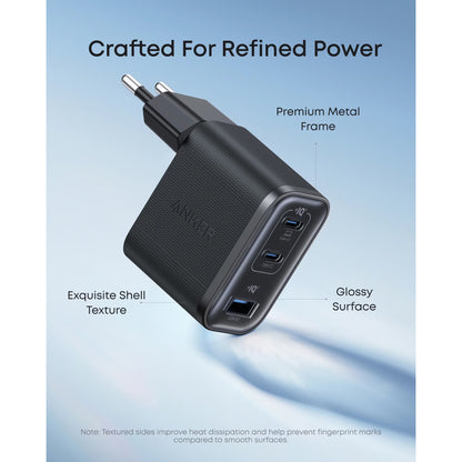 Anker Nano -verkkolaturi, 70W, 3.5A, 1 x USB-A - 2 x USB-C, Musta A121AL11
