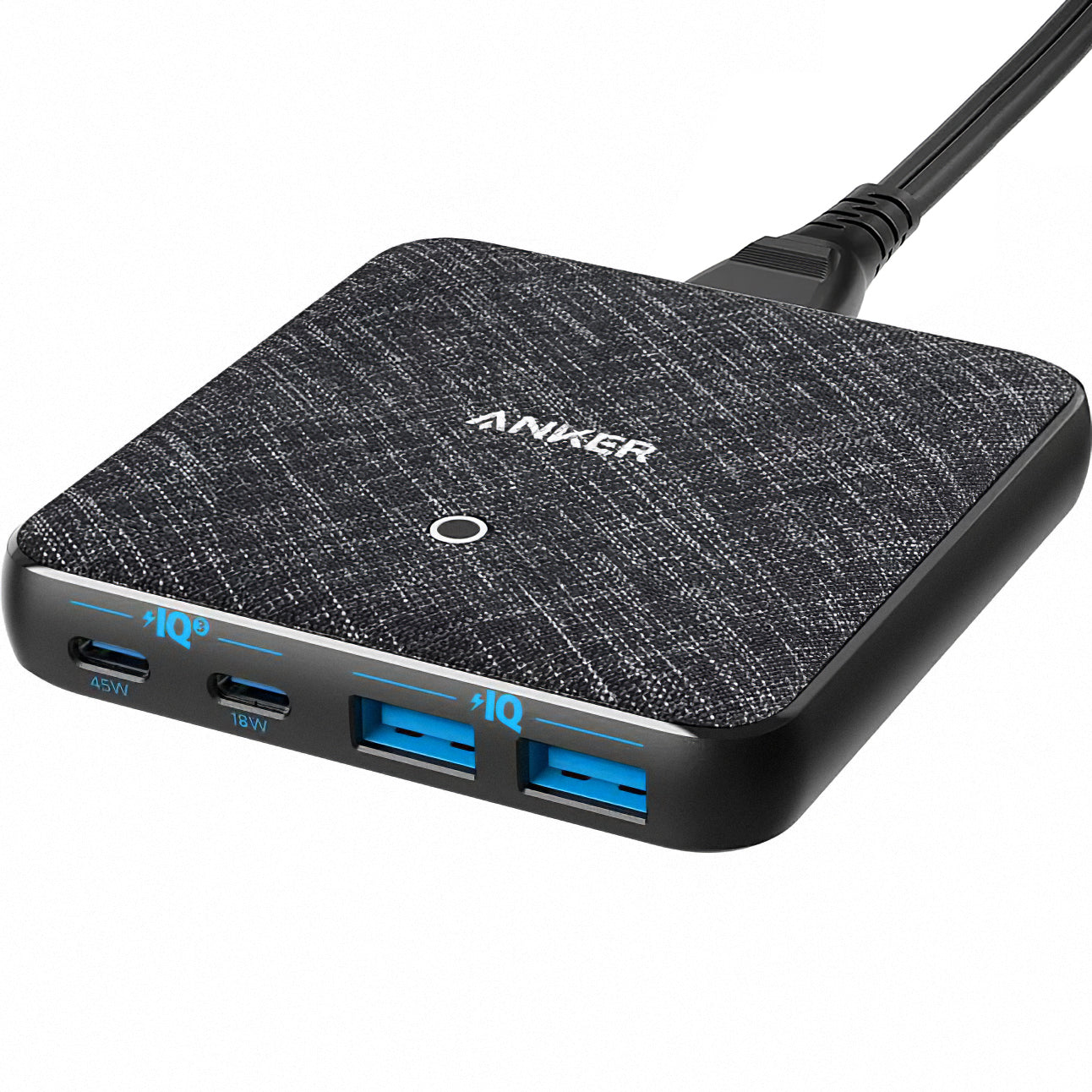 Latausasema Anker PowerPort Atom III, 65W, 3A, 2 x USB-A - 2 x USB-C, Musta A2046G12